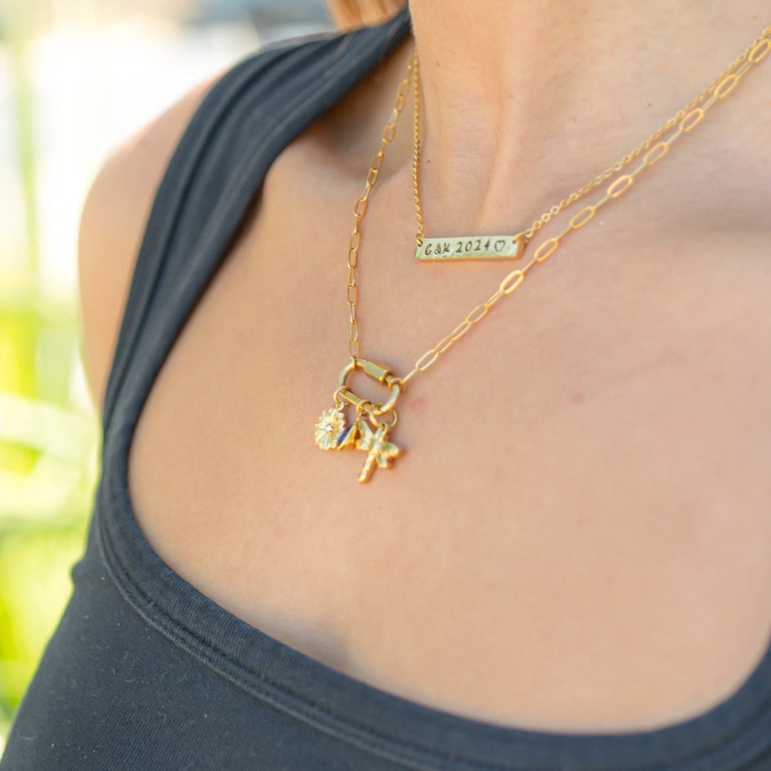 18K Gold PVD Stainless Steel Dragonfly Charm / PDL0103、mySite、dreamappss