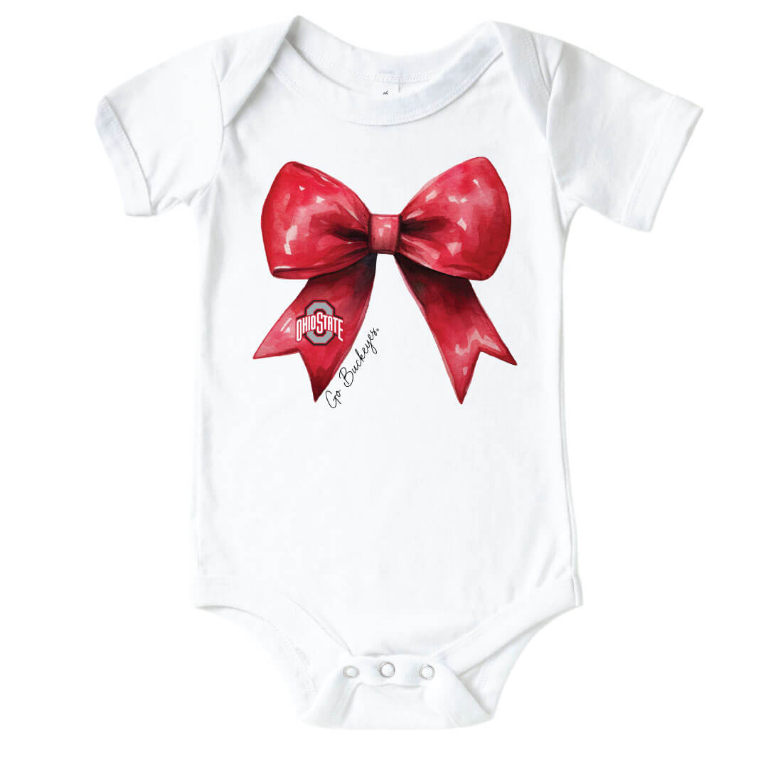  The Ohio State University | Footballs & Bows Graphic Bodysuit、mySite、layawaytickets