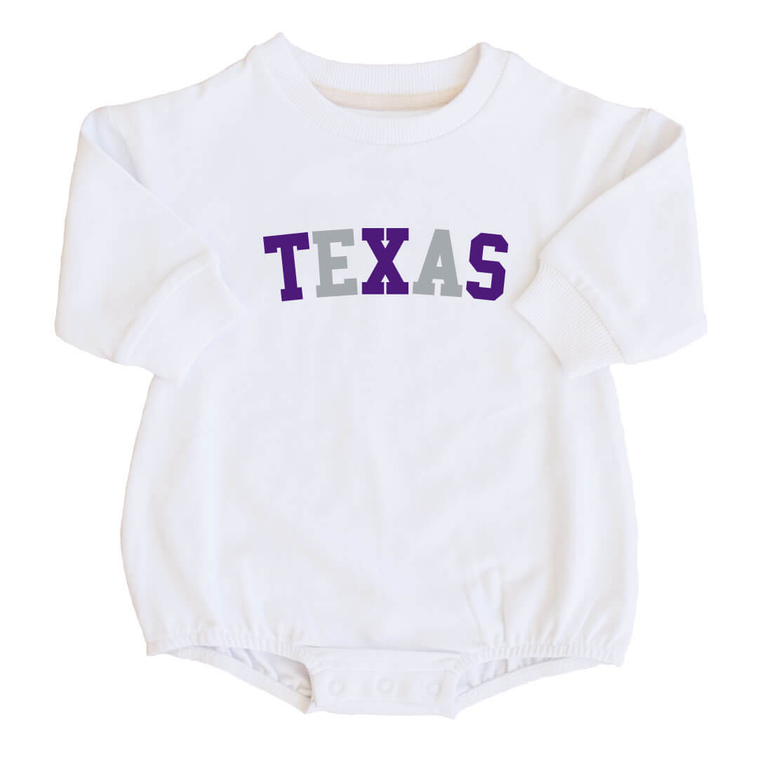  Texas Christian University | TCU Graphic Sweatshirt Bubble Romper、mySite、layawaytickets