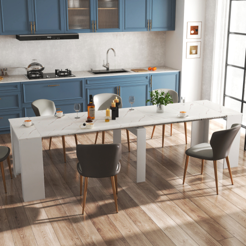 Multifunctional extendable console table、、casual