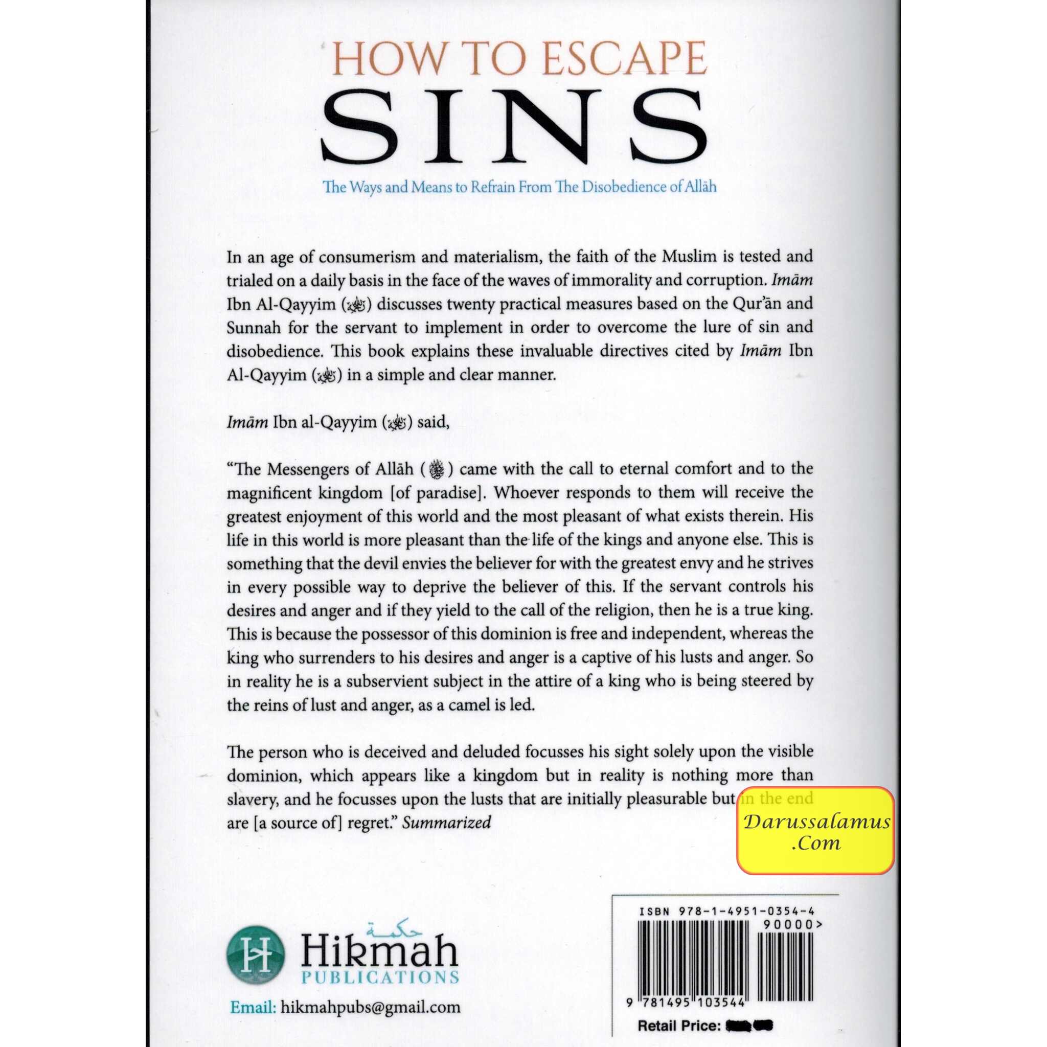 How To Escape Sins (Based on the words of Imam Ibn Al-Qayyim) By Shaykh Abdur Razzaq Al-Abbaad、mySite、topwebapps