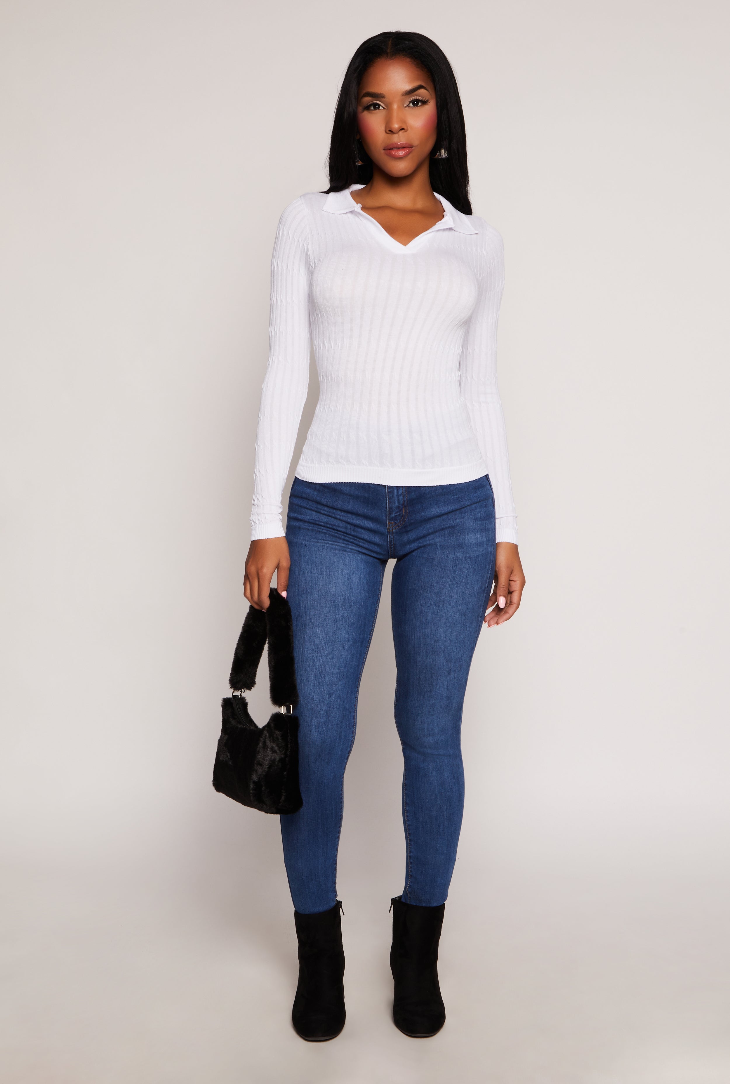 Johnny Collar Seamless Long Sleeve Top、mySite、camillekostekn