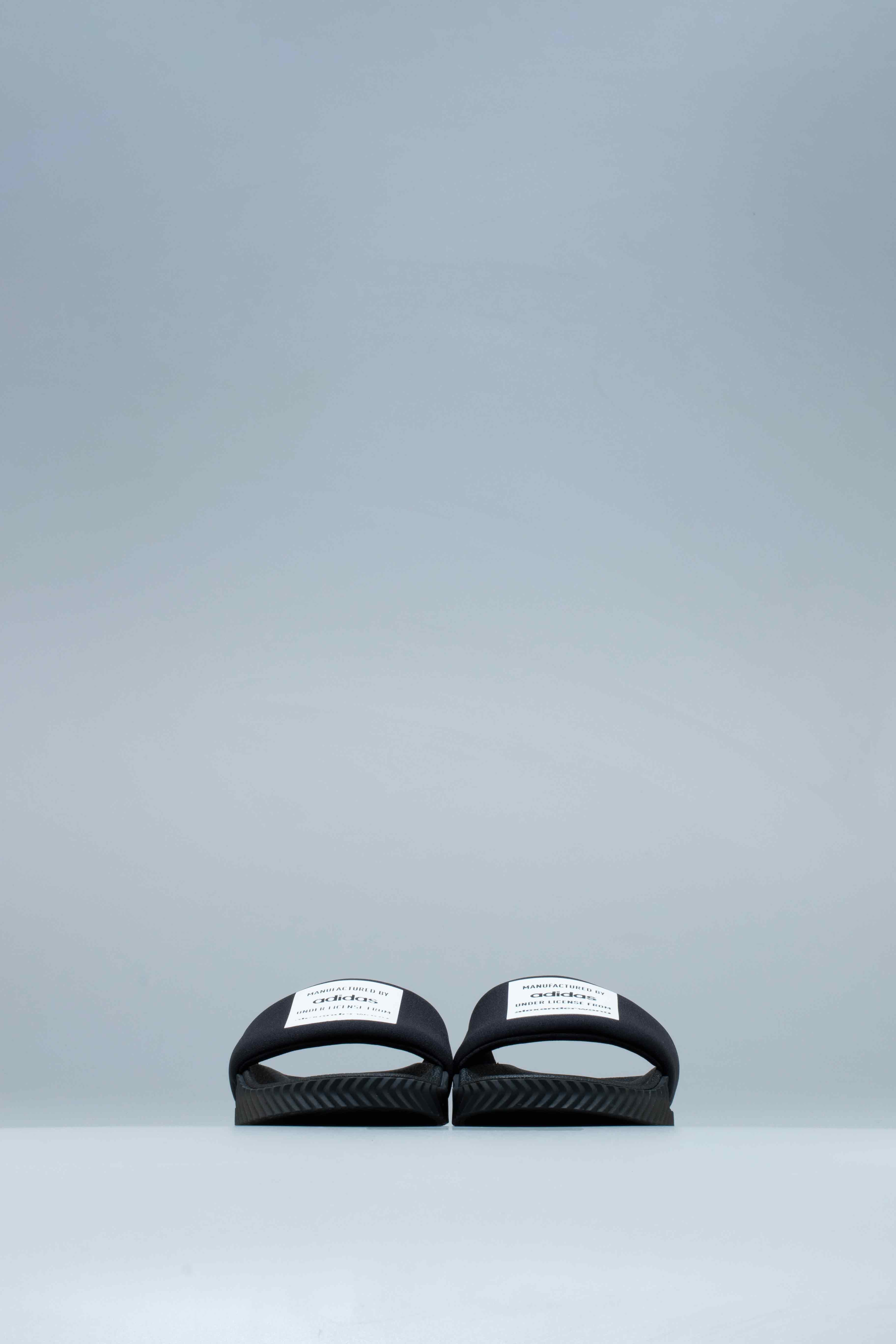 adidas by Alexander Wang Black Adilette Lycra Men Slides - Black /White、mySite、dreamappss