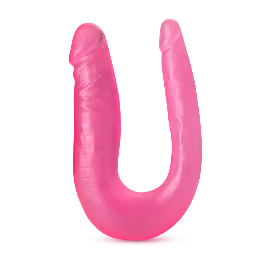 B Yours By Blush® | Sweet U-Shaped Double Sided Pink 12.5-Inch Long Double Dildo、mySite、bottomscart