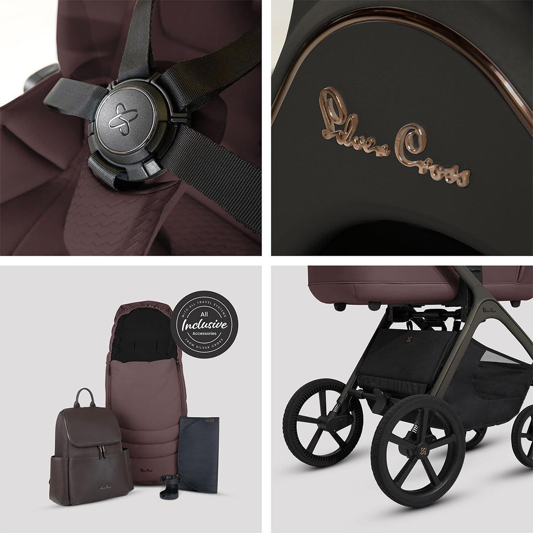 Silver Cross Cove Pushchair Accessory Bundle - Damson、mySite、merchandisen