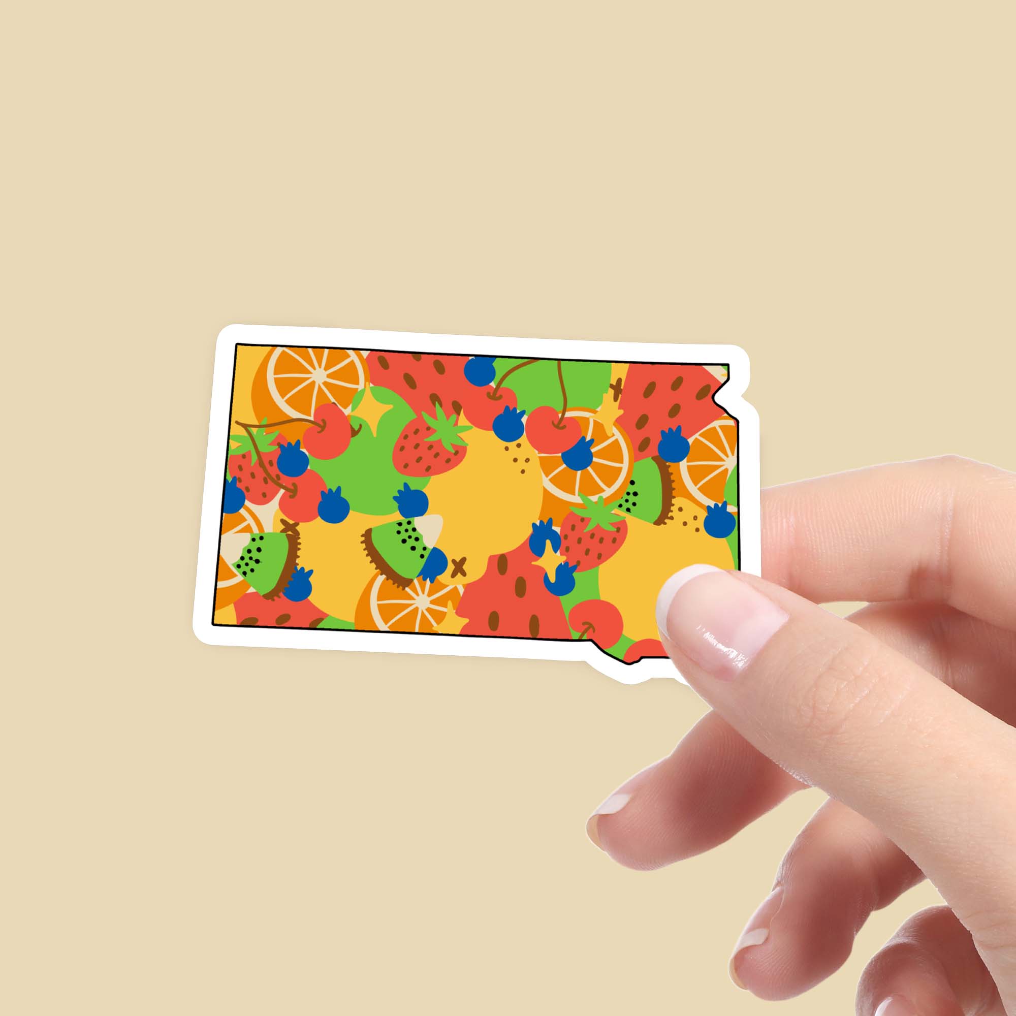  South Dakota Fruit Pattern Sticker、mySite、ghnorth