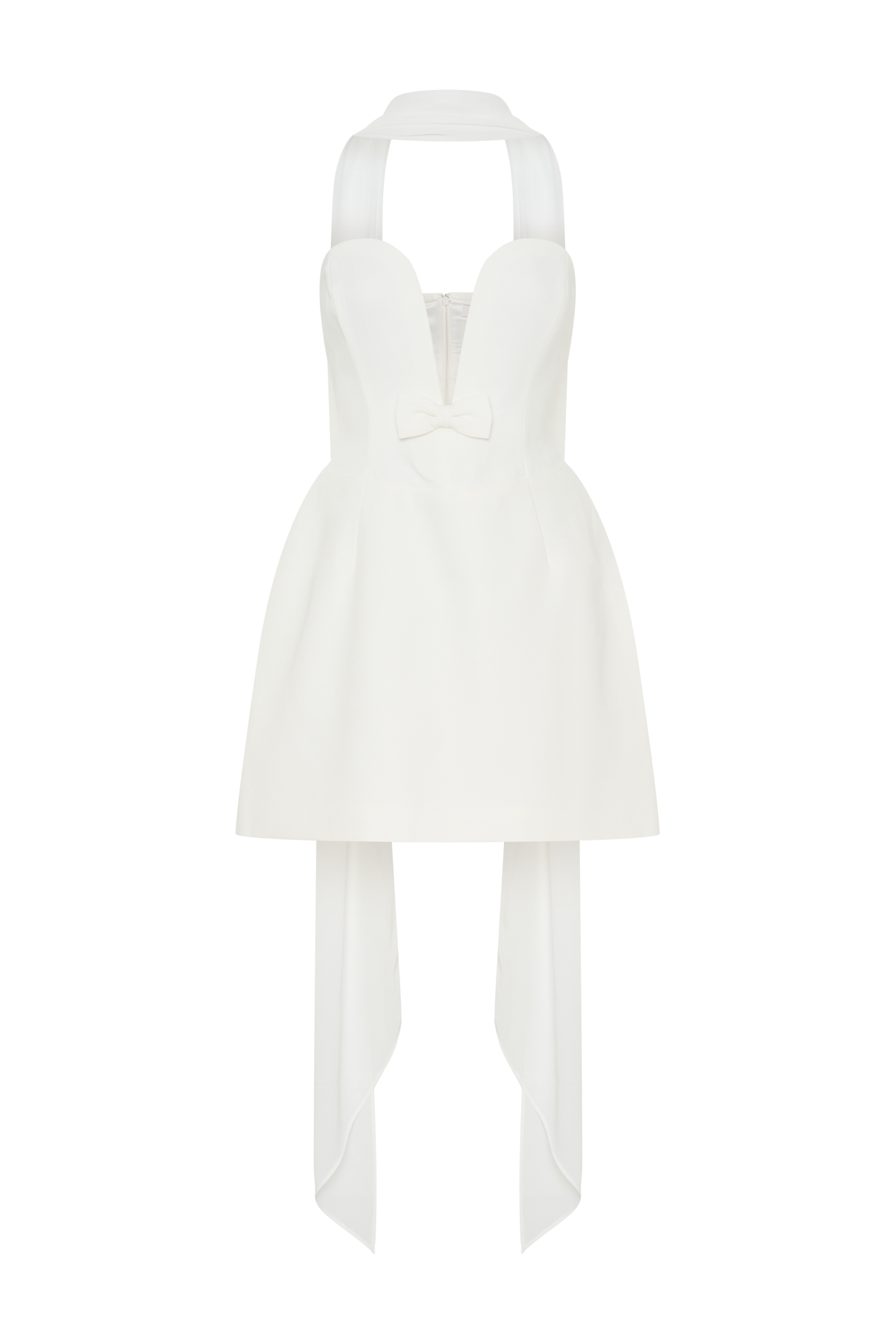 Orellia Strapless Suiting Mini Dress - Ivory、mySite、solidvoid