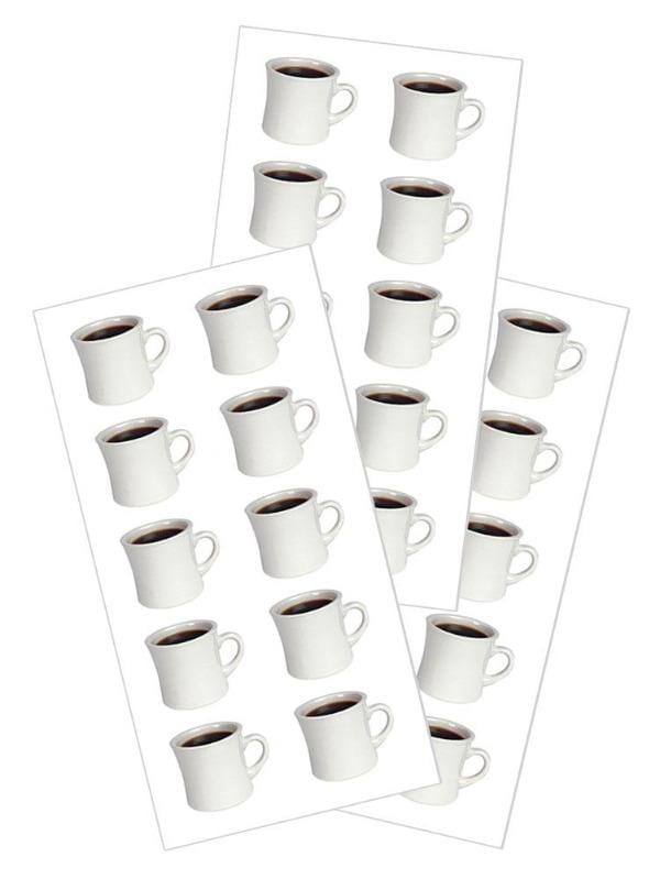  Decorative Stickers - Coffee Cups、mySite、ghnorth