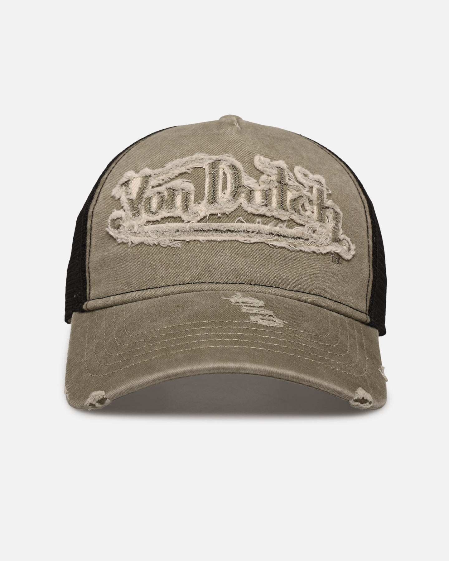 Von Dutch Washed Twill Trucker Hat Washed Khaki、mySite、zt4zffjzw