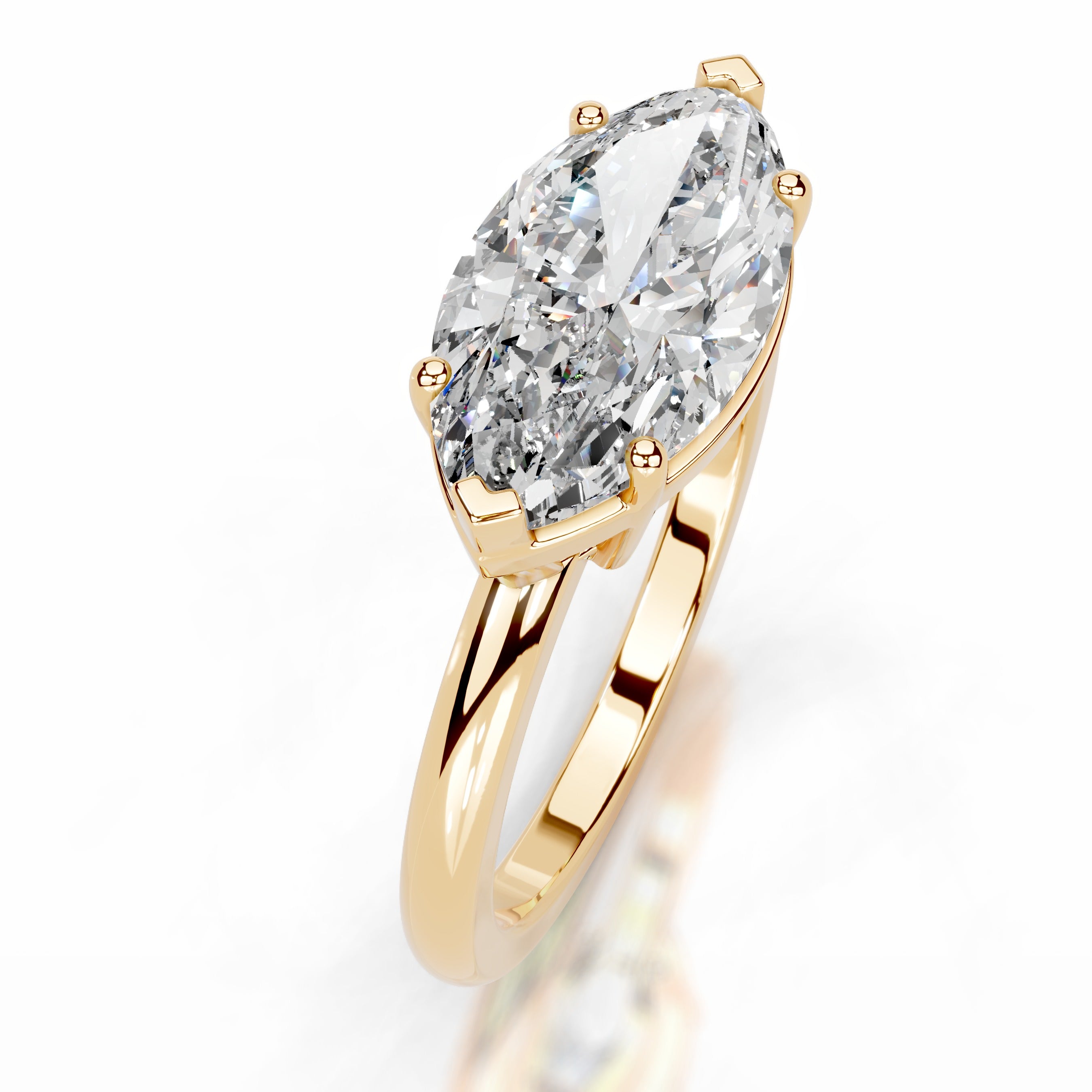 Miriam Diamond Engagement Ring - 18K Yellow Gold、mySite、hinf8tx79