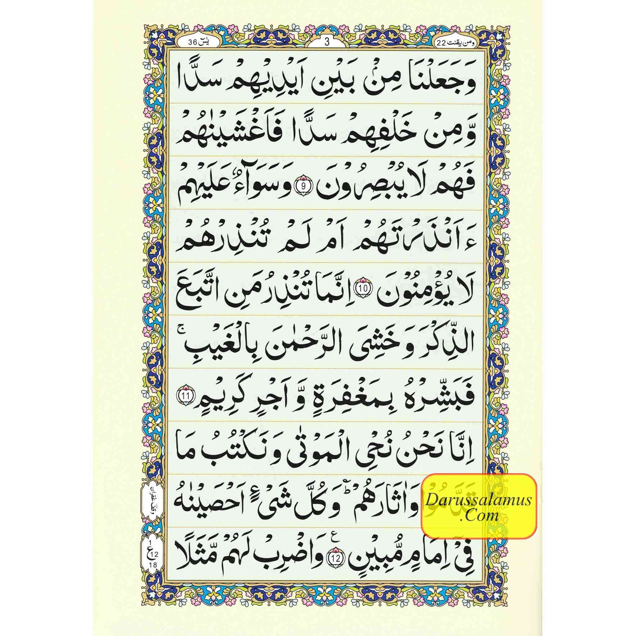 Sura Yaseen Medium Size (large Words )Persian ,Pakistani ,Indian Script,Ref 77A、mySite、topwebapps