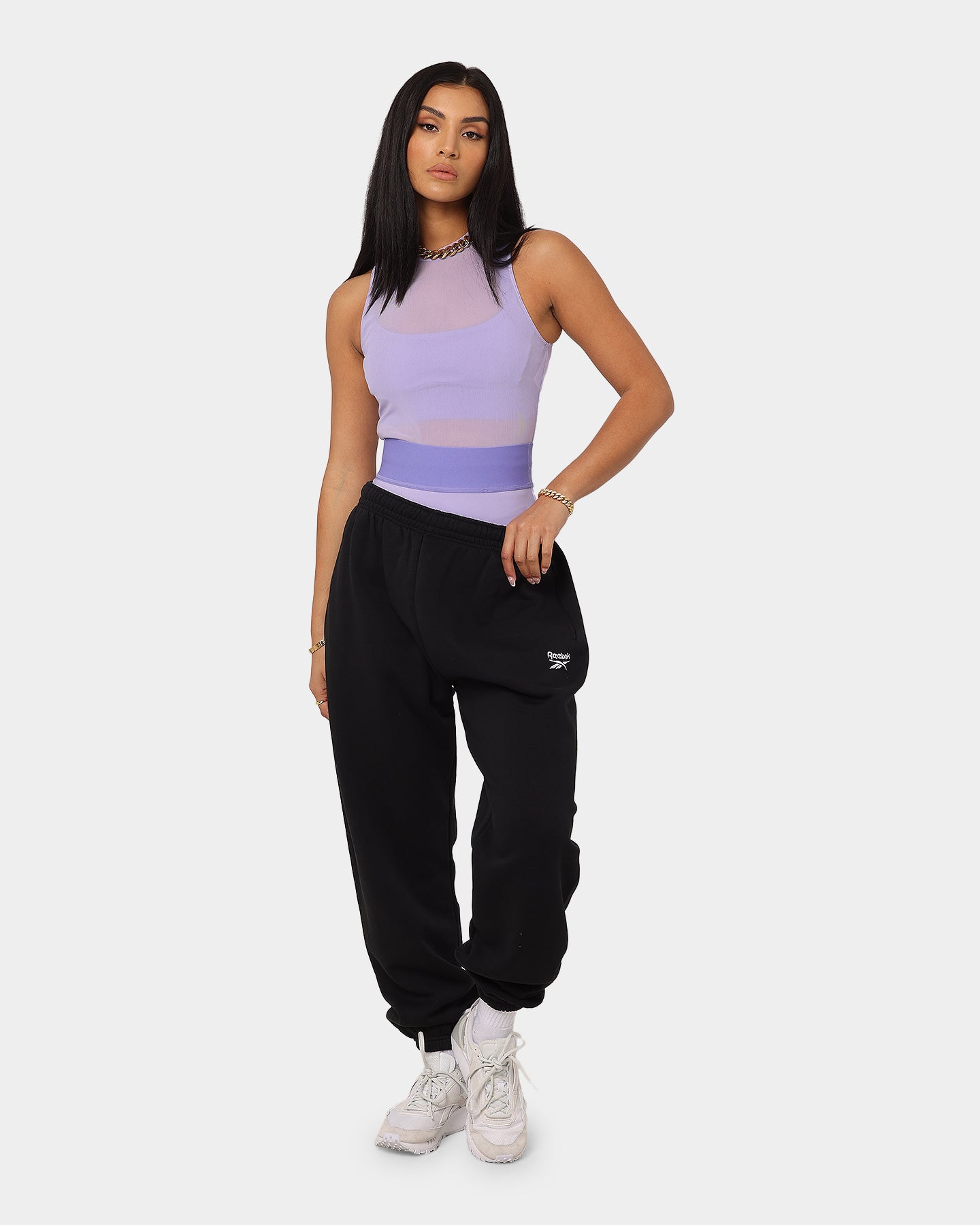 Reebok Women's Cardi B Two-In-One Bodysuit Purple、mySite、zt4zffjzw