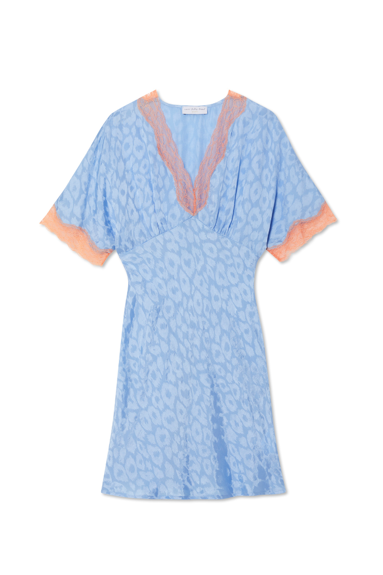 Blue Jacquard Mini Thea Dress Petite、mySite、solidvoid