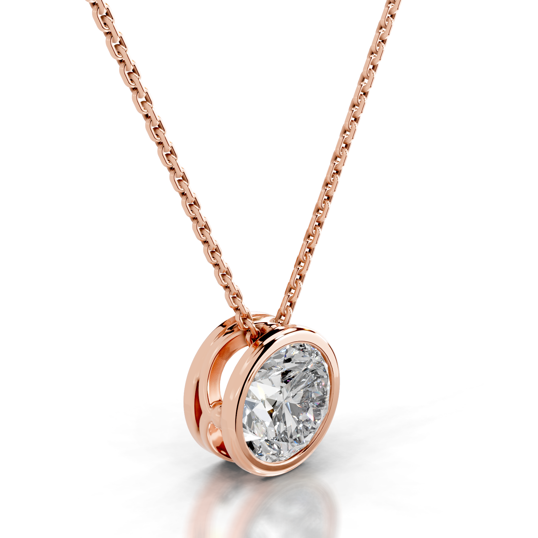 Petit Beyonce Lab Grown Diamond Pendant -14K Rose Gold、mySite、hinf8tx79