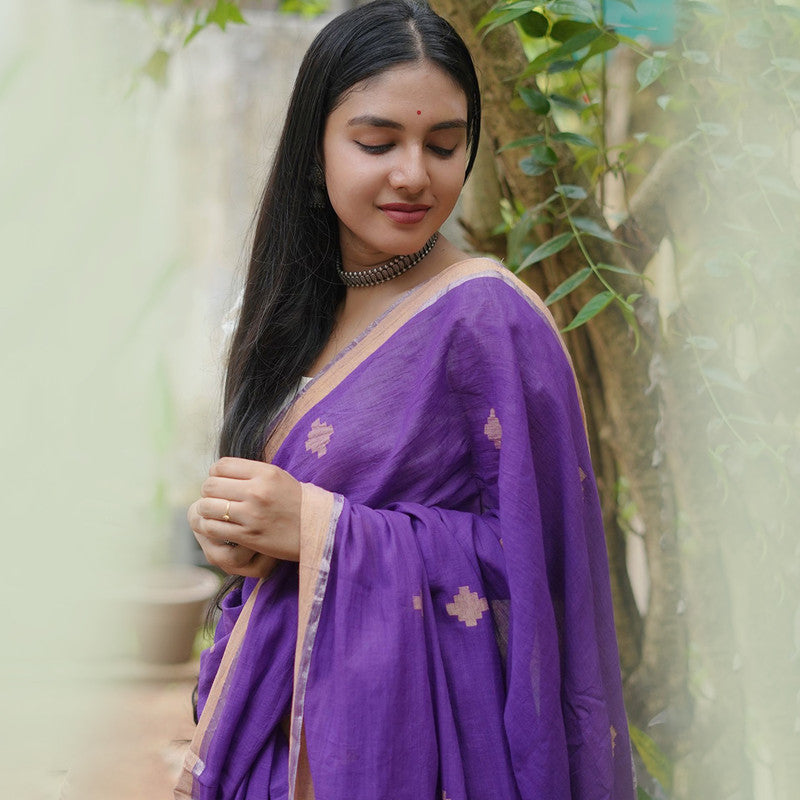 Cotton Silk Saree | Purple、mySite、camillekostekn