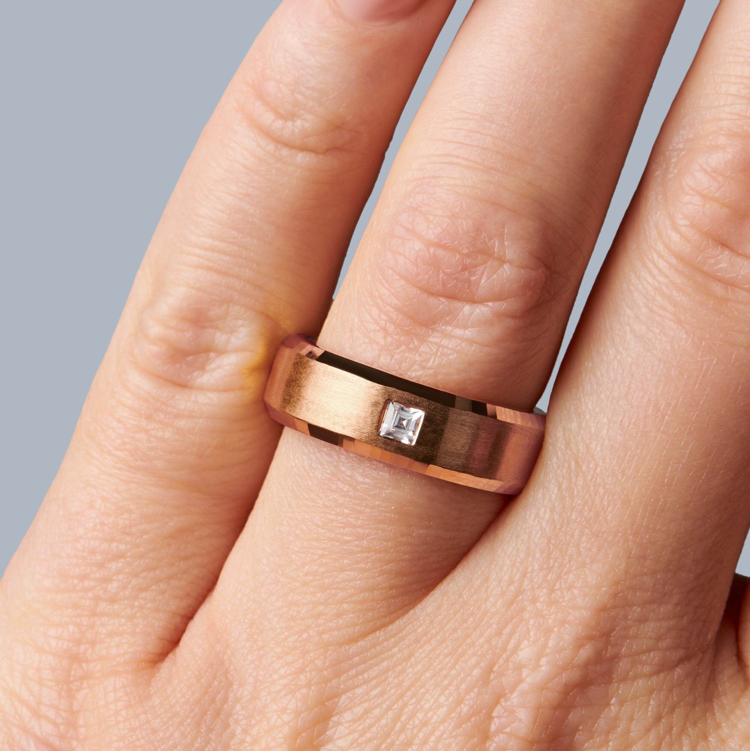 White Zircon Unisex Ring - Crafted、mySite、hinf8tx79