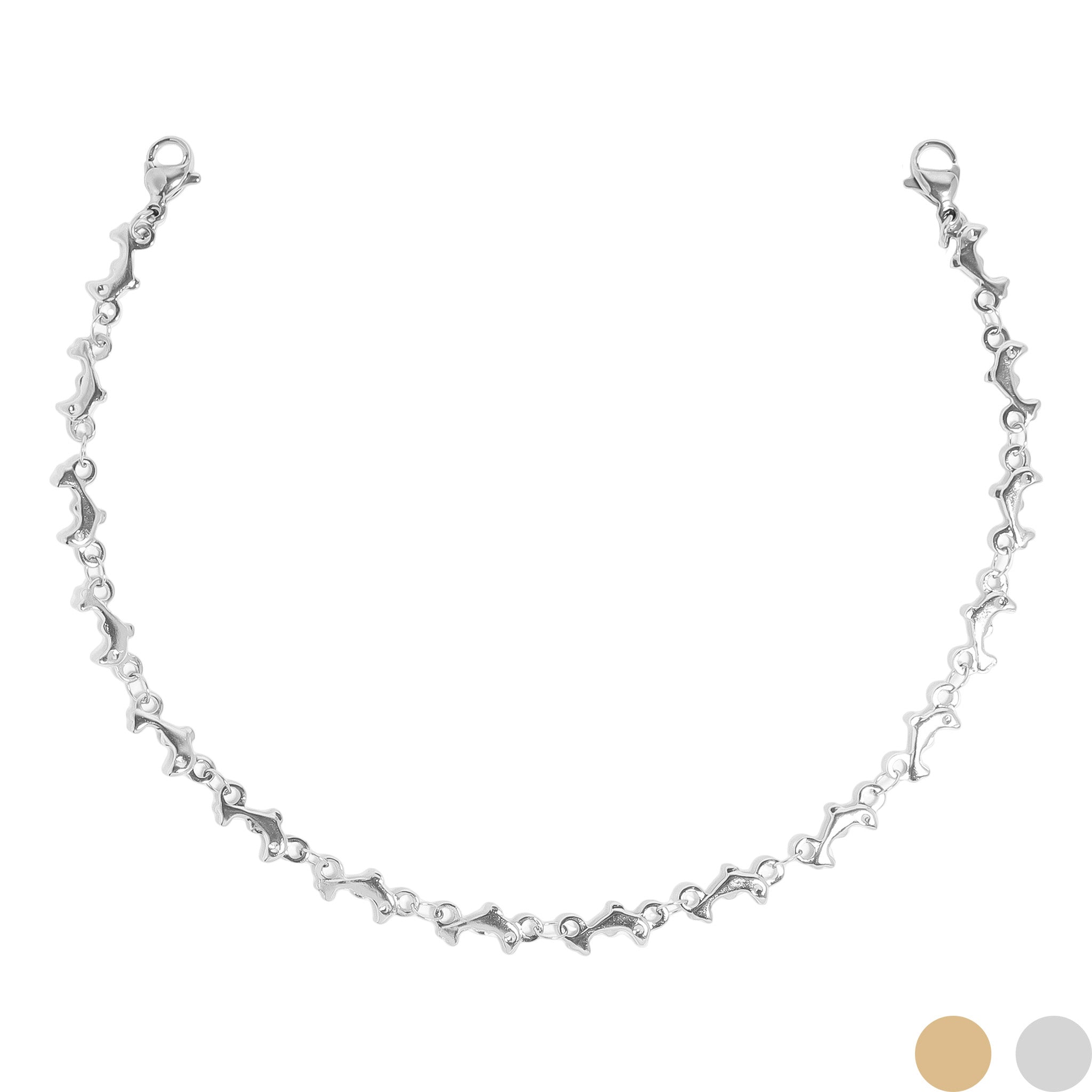 18K Gold PVD Stainless Steel Dolphin Trucker Hat Chain / CHN0030、mySite、dreamappss