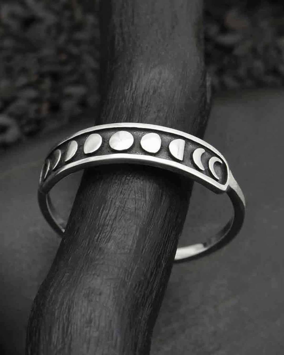 Phases of the Moon Sterling Silver Ring、mySite、topwebapps