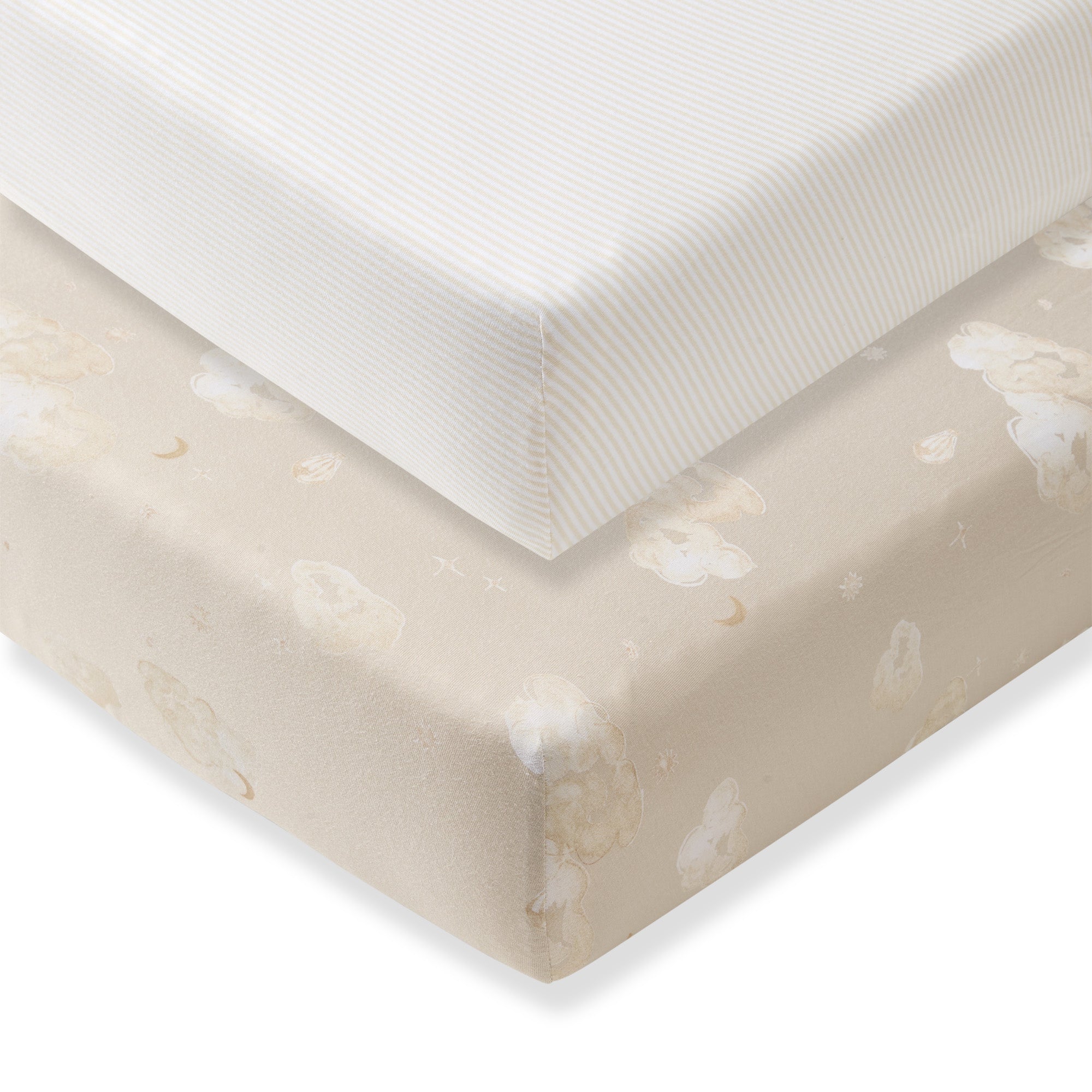  Good Night Sky Organic Cotton Crib Sheets Set of 2 - Limestone、mySite、layawaytickets