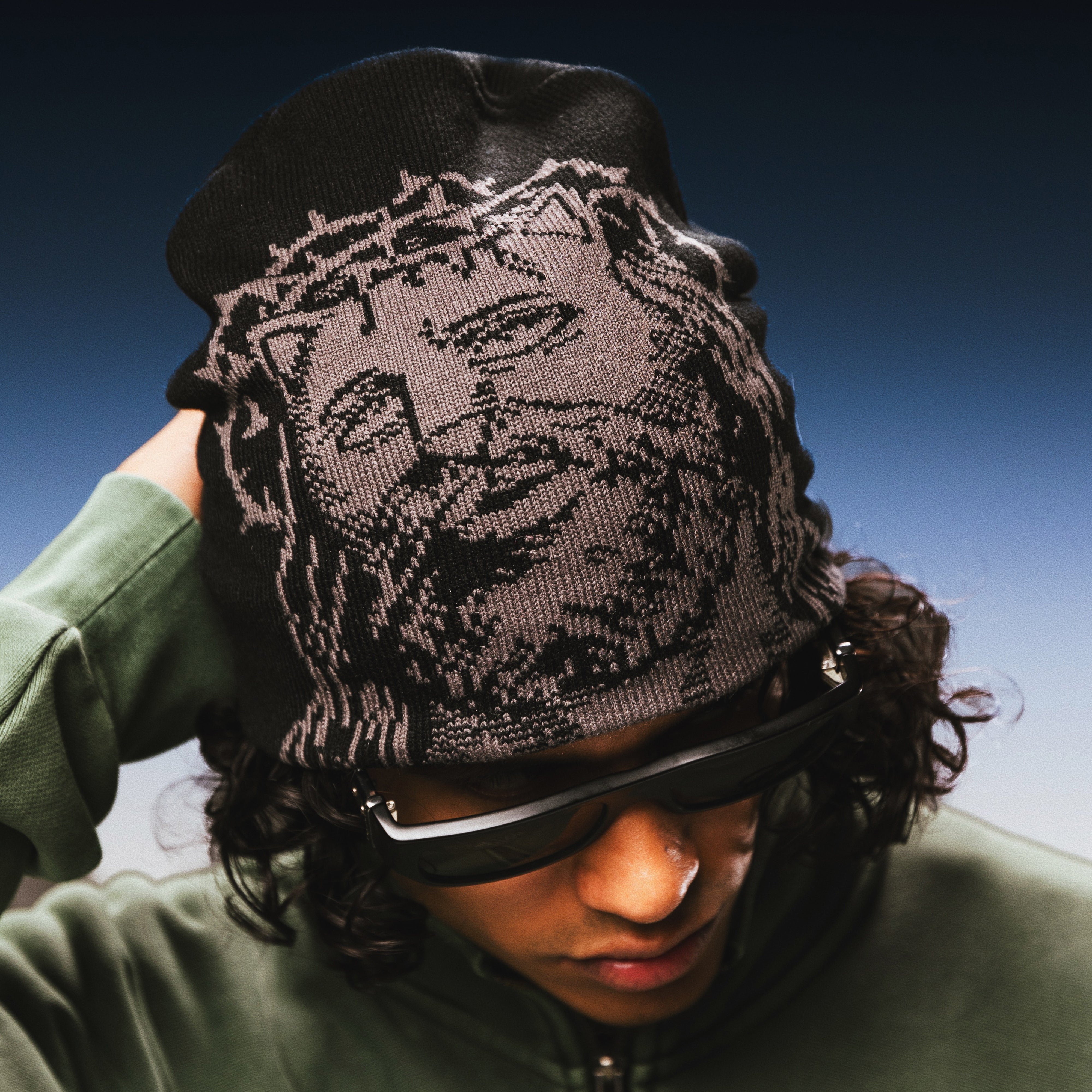  Lord Savior Skull Beanie (Black)、mySite、merchandisen