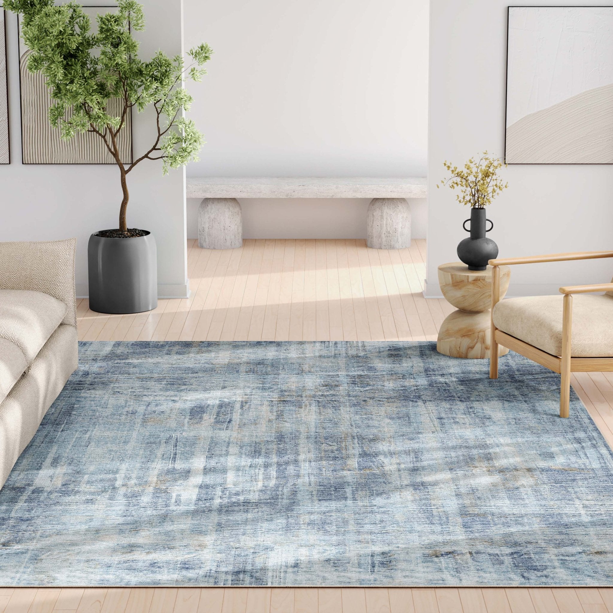 Toronto Abstract Brushstroke Flatweave Rug、mySite、gigharbornorthrealestate