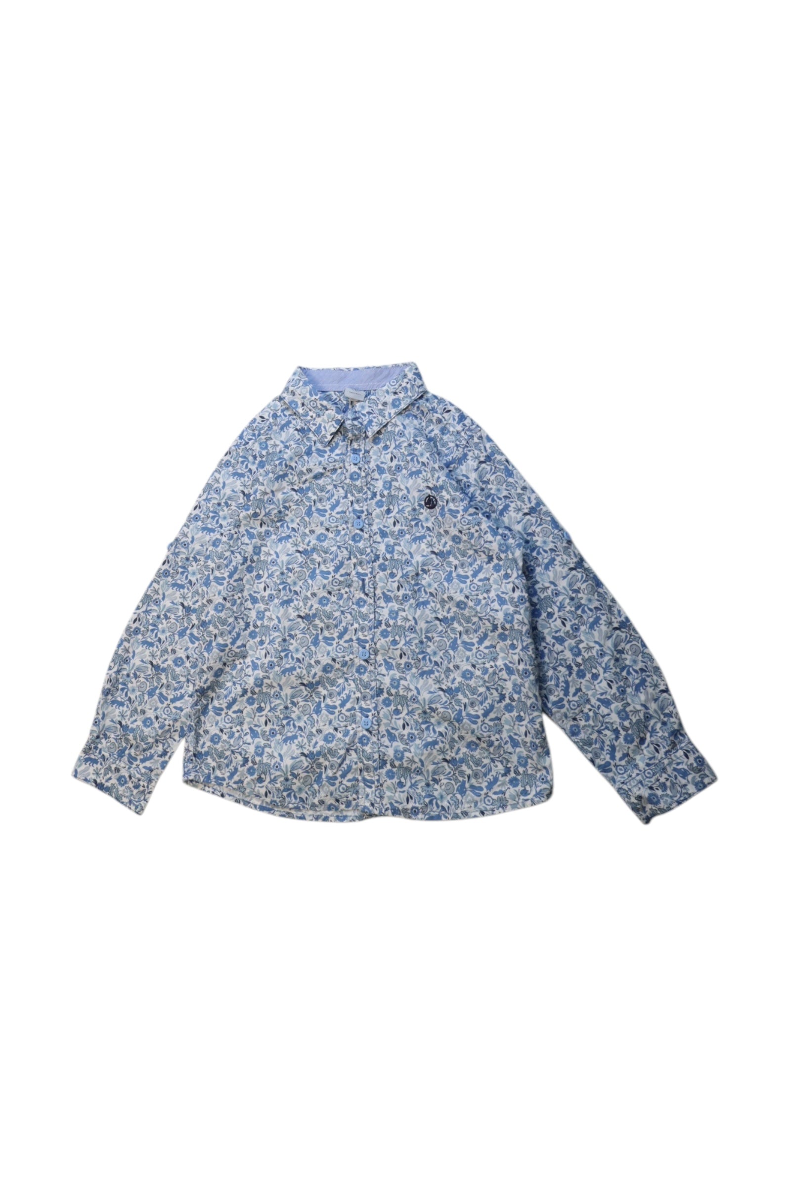 Petit Bateau Floral Long Sleeve Shirt - Size 6T、mySite、g9winljtr