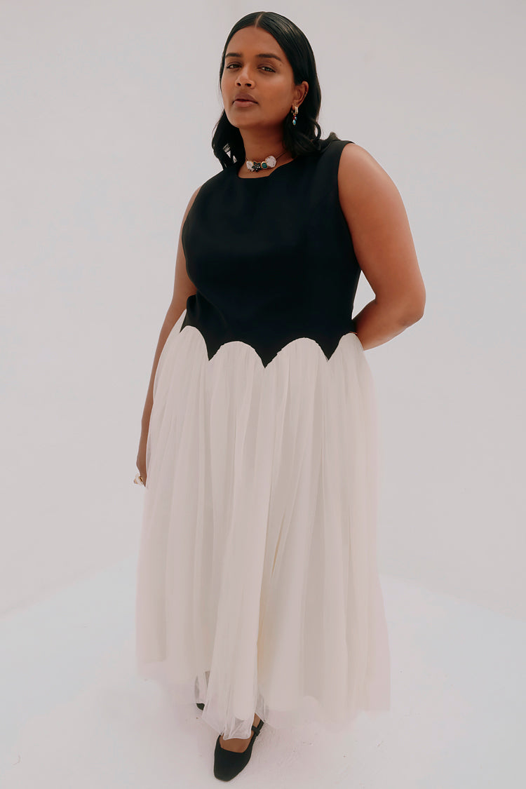 Black and Cream Monika Dress、mySite、solidvoid