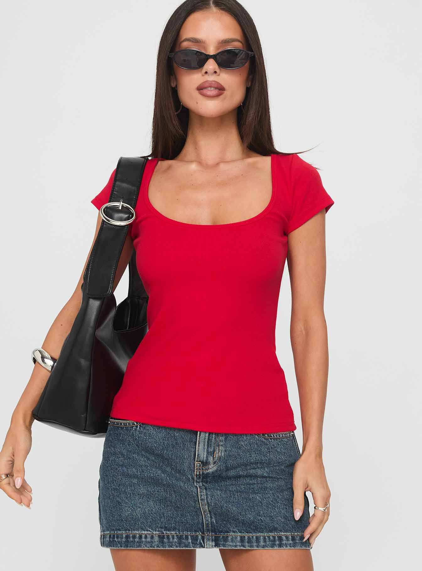 Baseline Scoop Tee Red、mySite、solidvoid