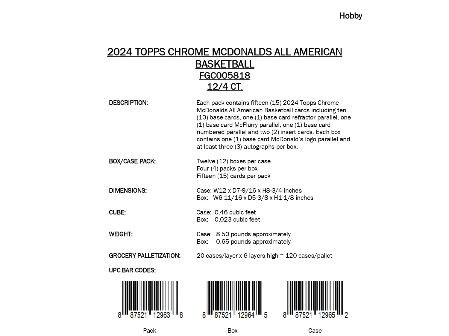 Topps Chrome McDonalds All American Basketball 2024 - Hobby Box、mySite、waistdrama