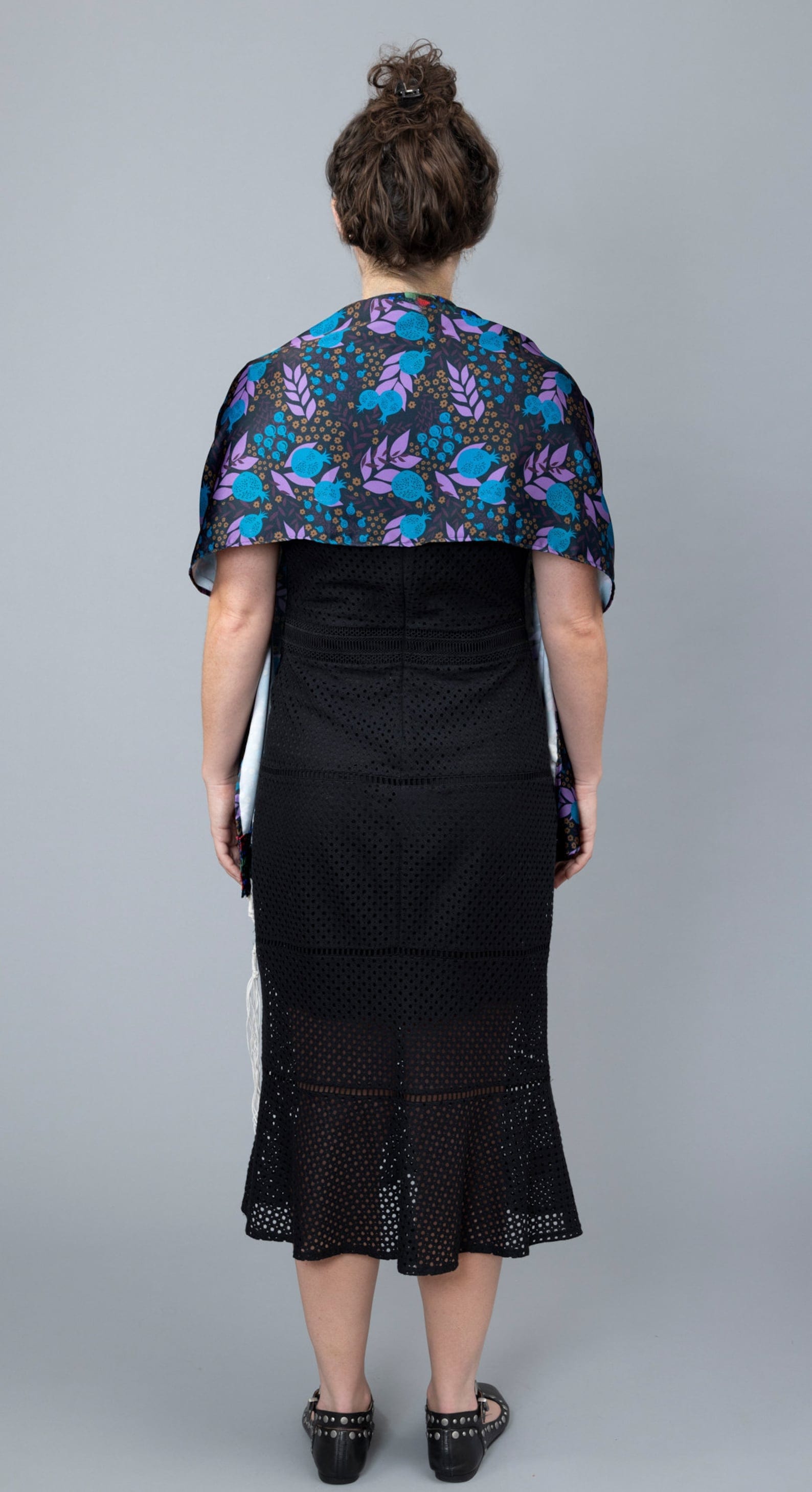 Dark Purple and Red Pomegranate Satin Tallit、mySite、topwebapps