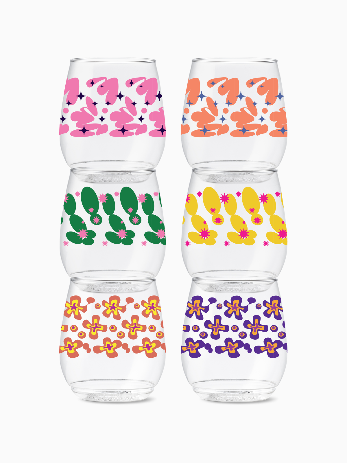 Retro Cartoon Pattern- POP 14oz Vino、mySite、camillekostekn