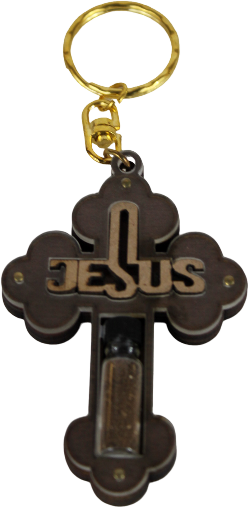 Holy Land Market Religious samples thick large Jesus Cross keys ring (3.25 x 2.25 inches) with Soil Sample from the Holy Land、mySite、topwebapps