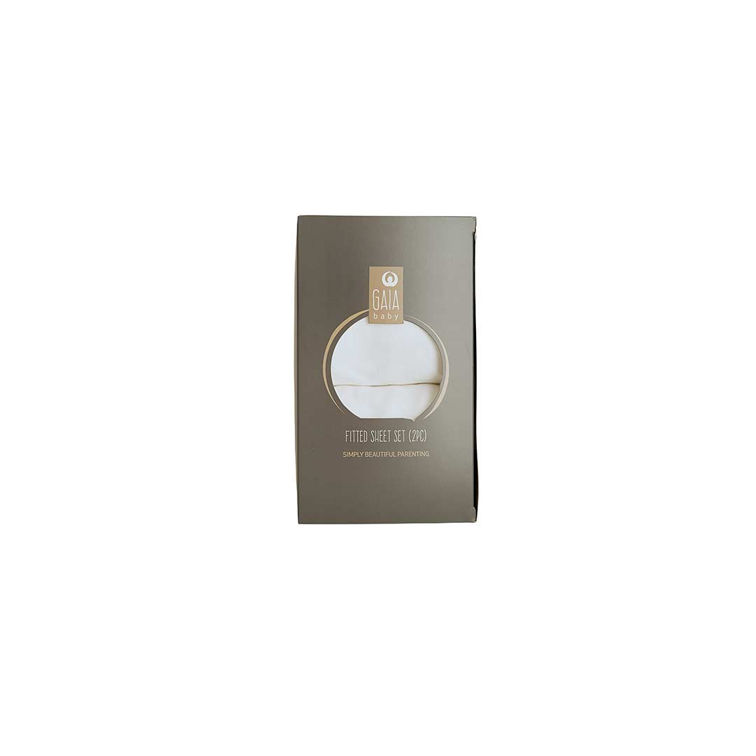  Gaia Baby Serena Co-Sleeping Crib Fitted Sheets - White - 2 Pack、mySite、merchandisen
