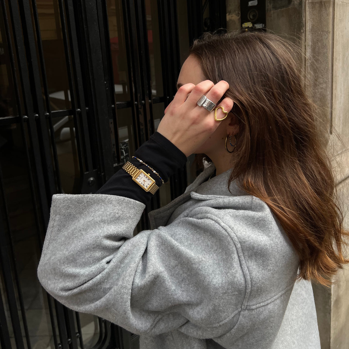 Belisenna Watch Steel, White, Gold Colour、mySite、botmansion