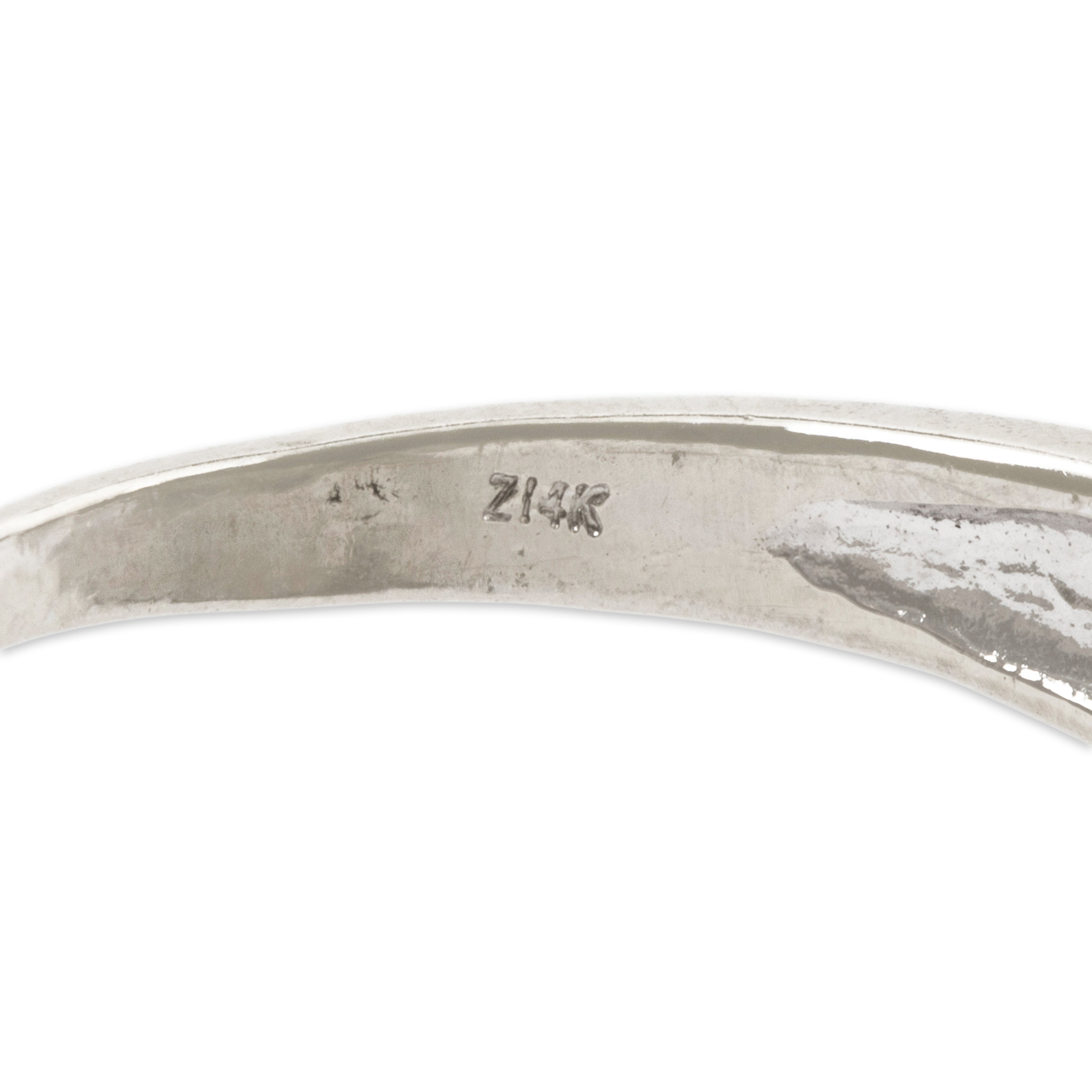 Vintage 14k White Gold 1.4cttw Tanzanite Floriform Ring 8、mySite、hinf8tx79