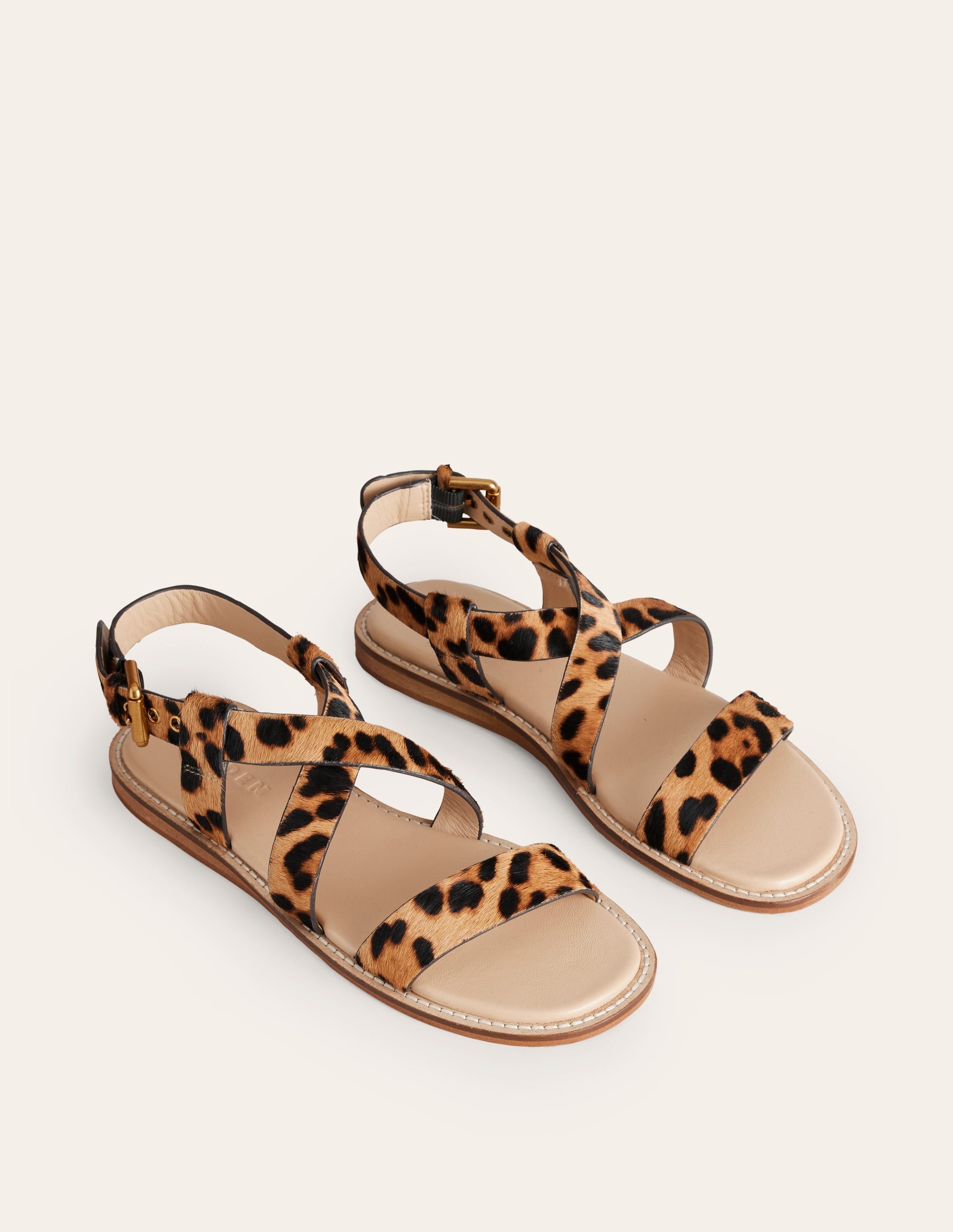  Cross Strap Flat Sandals-Classic Leopard、mySite、ashleygrahame