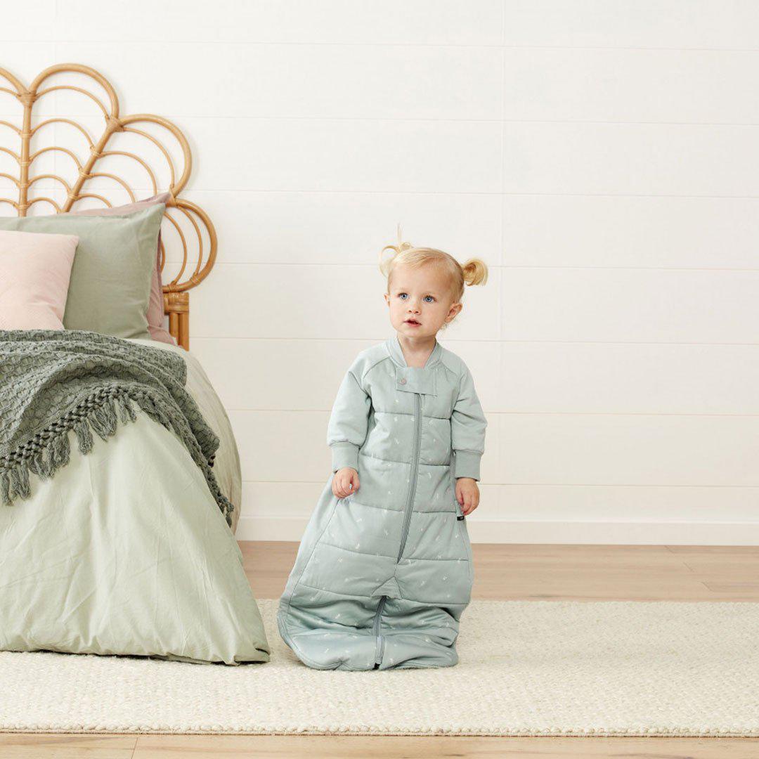 ergoPouch Organic Winter Long Sleeved 2 in 1 Sleeping Suit Bag - Sage - 2.5 TOG、mySite、merchandisen
