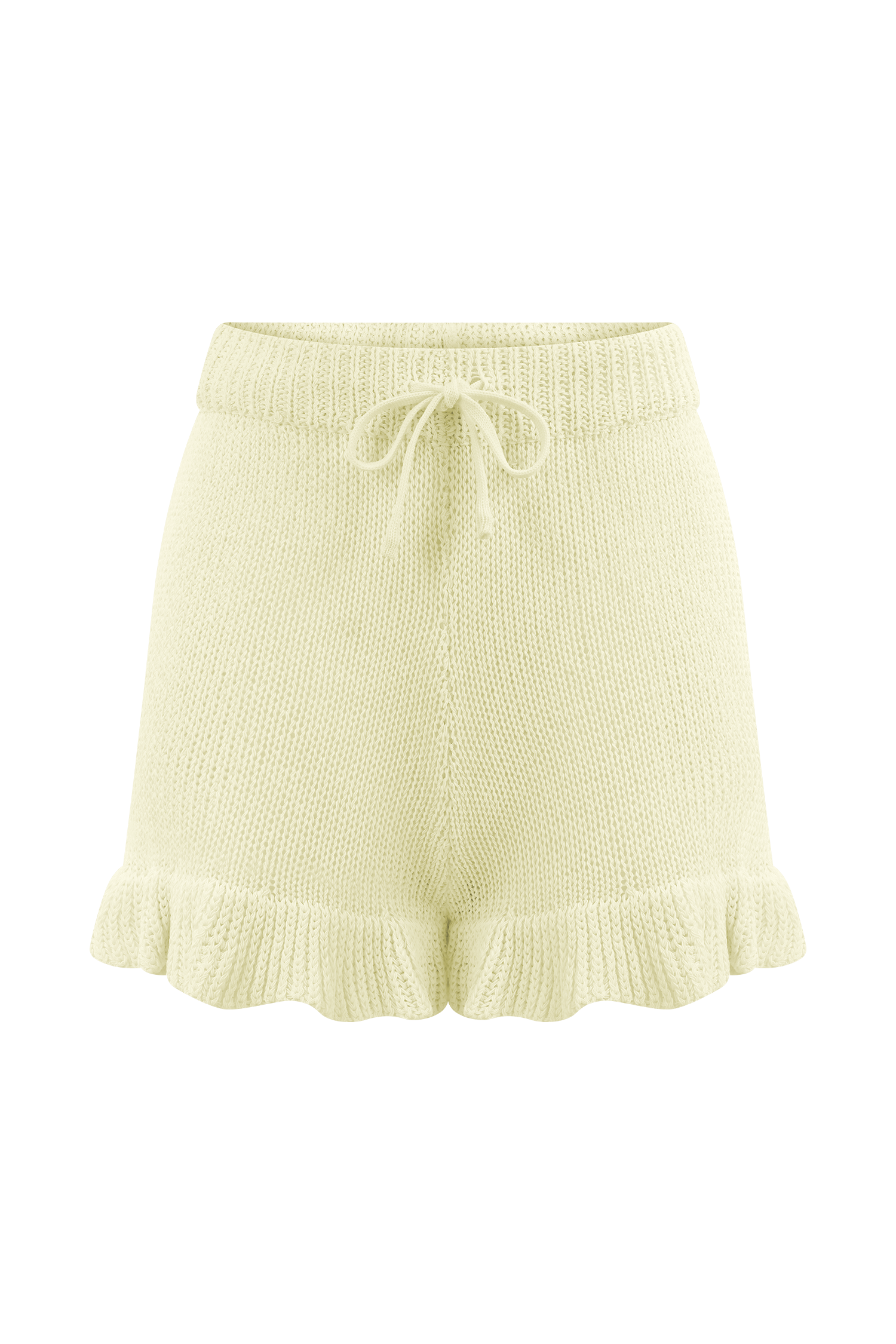 Eleanor Knit Frill Shorts - White、mySite、solidvoid