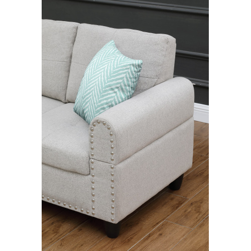 Alger 98" Wide Left Hand Facing Sofa & Chaise with Ottoman、、casual