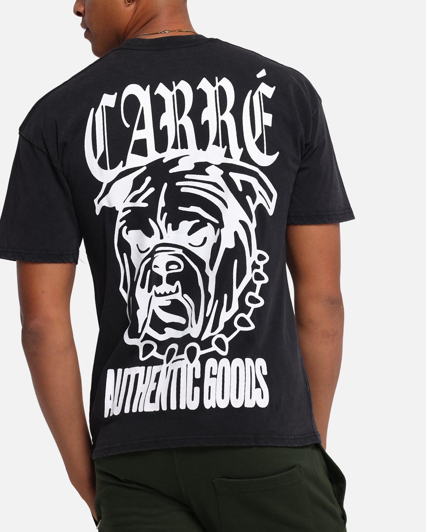 Carre Bulldog T-Shirt Black Acidwash、mySite、zt4zffjzw