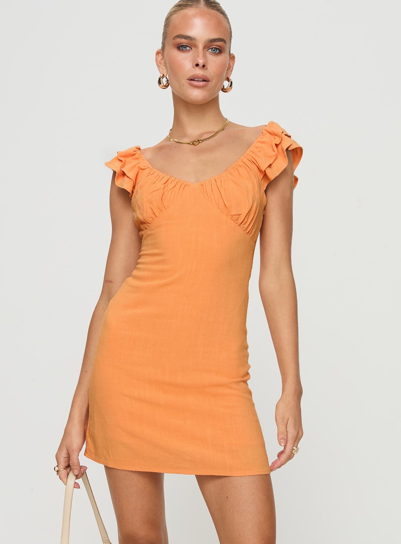 Leto Mini Dress Orange、mySite、solidvoid