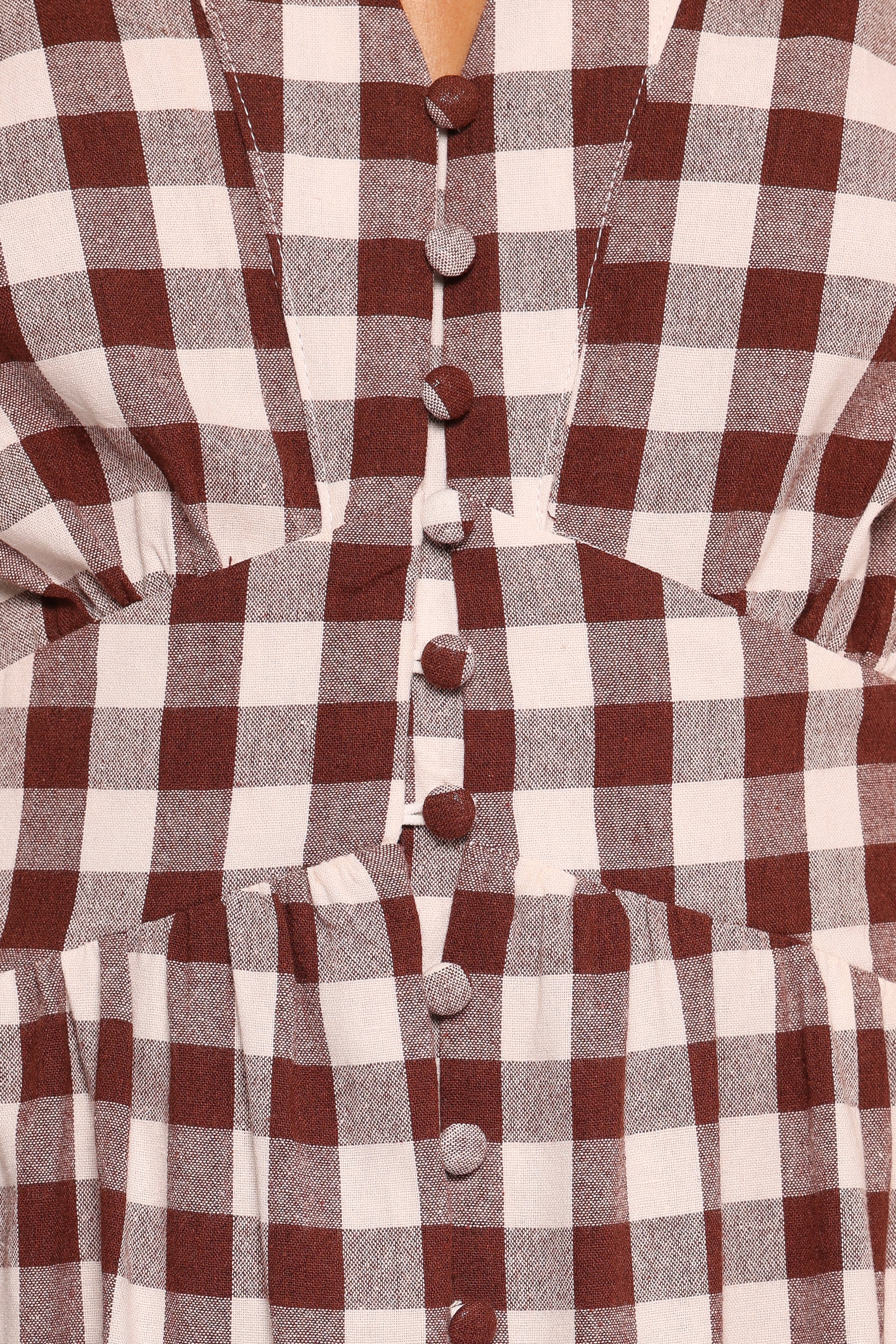  Robinson Maxi Dress - Brown Gingham、mySite、sugarbowlscore