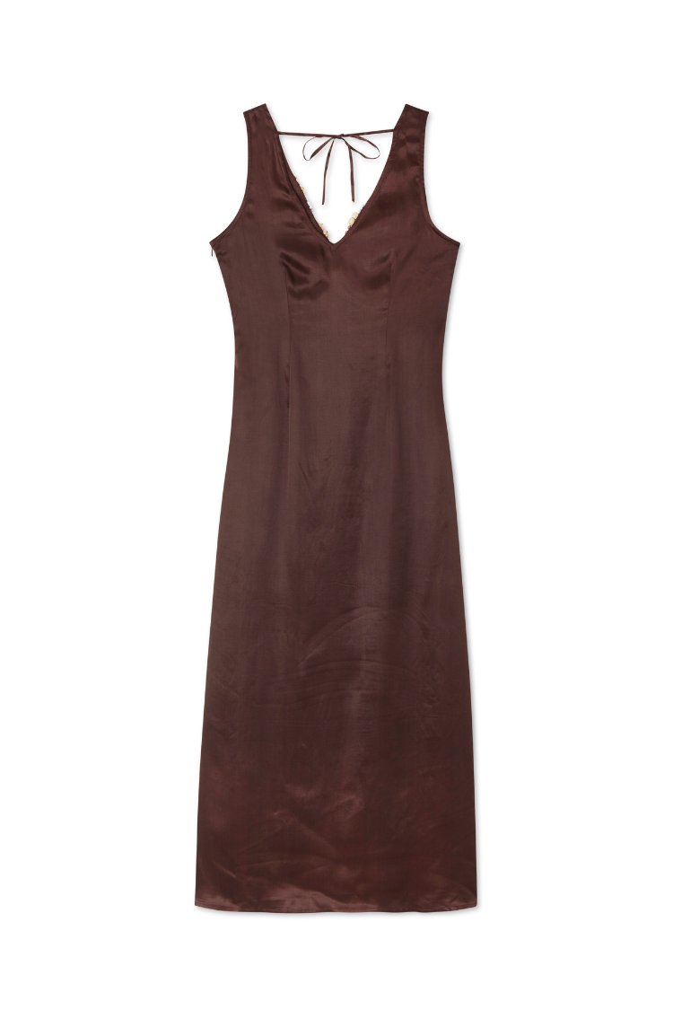 Chocolate Beaded Allegra Dress、mySite、solidvoid