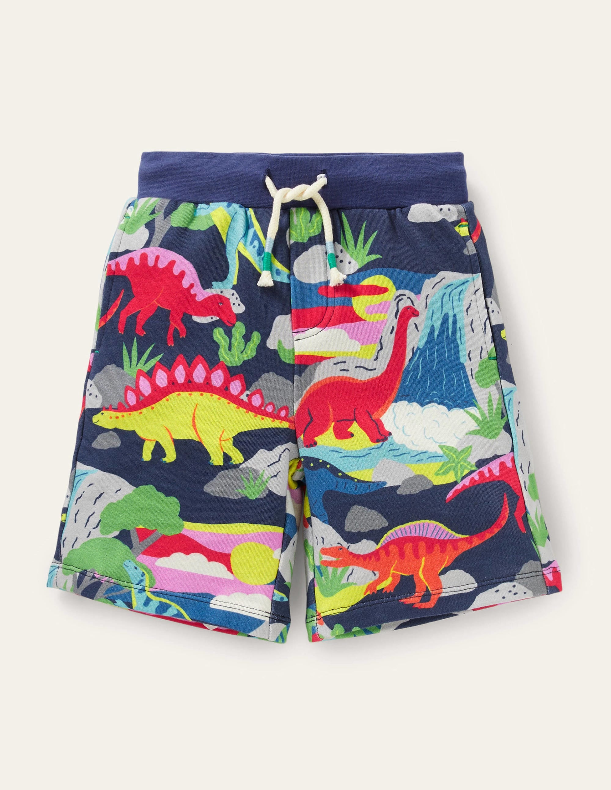  Printed Sweatshorts-Starboard Blue Dino Sunset、mySite、ashleygrahame