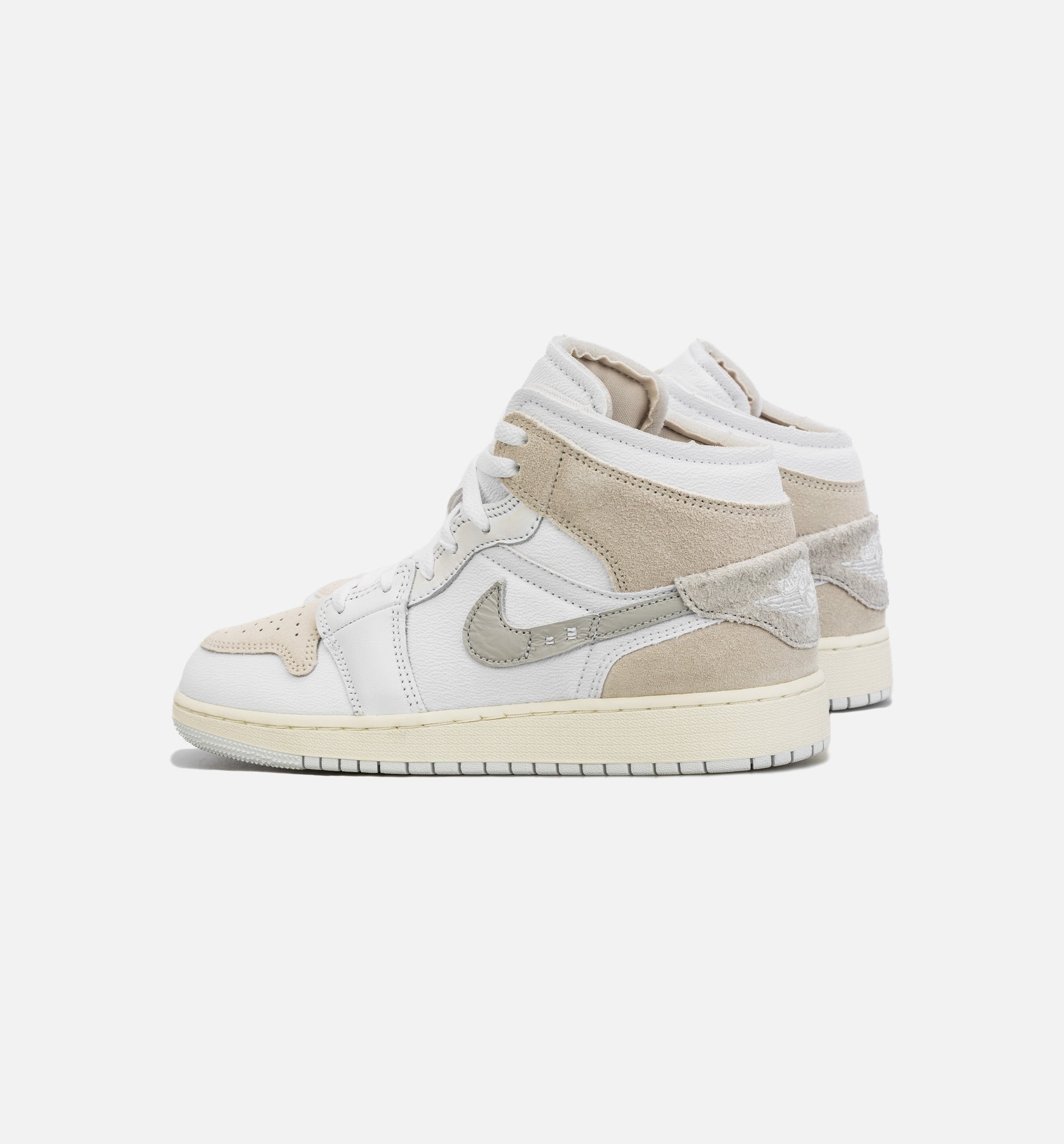 Air Jordan 1 Mid SE Craft Grade School Lifestyle Shoe - Grey/Beige、mySite、dreamappss