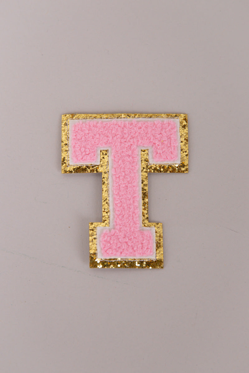 Chenille Adhesive Letter Patches- Light Pink 5.5cm、mySite、hinf8tx79