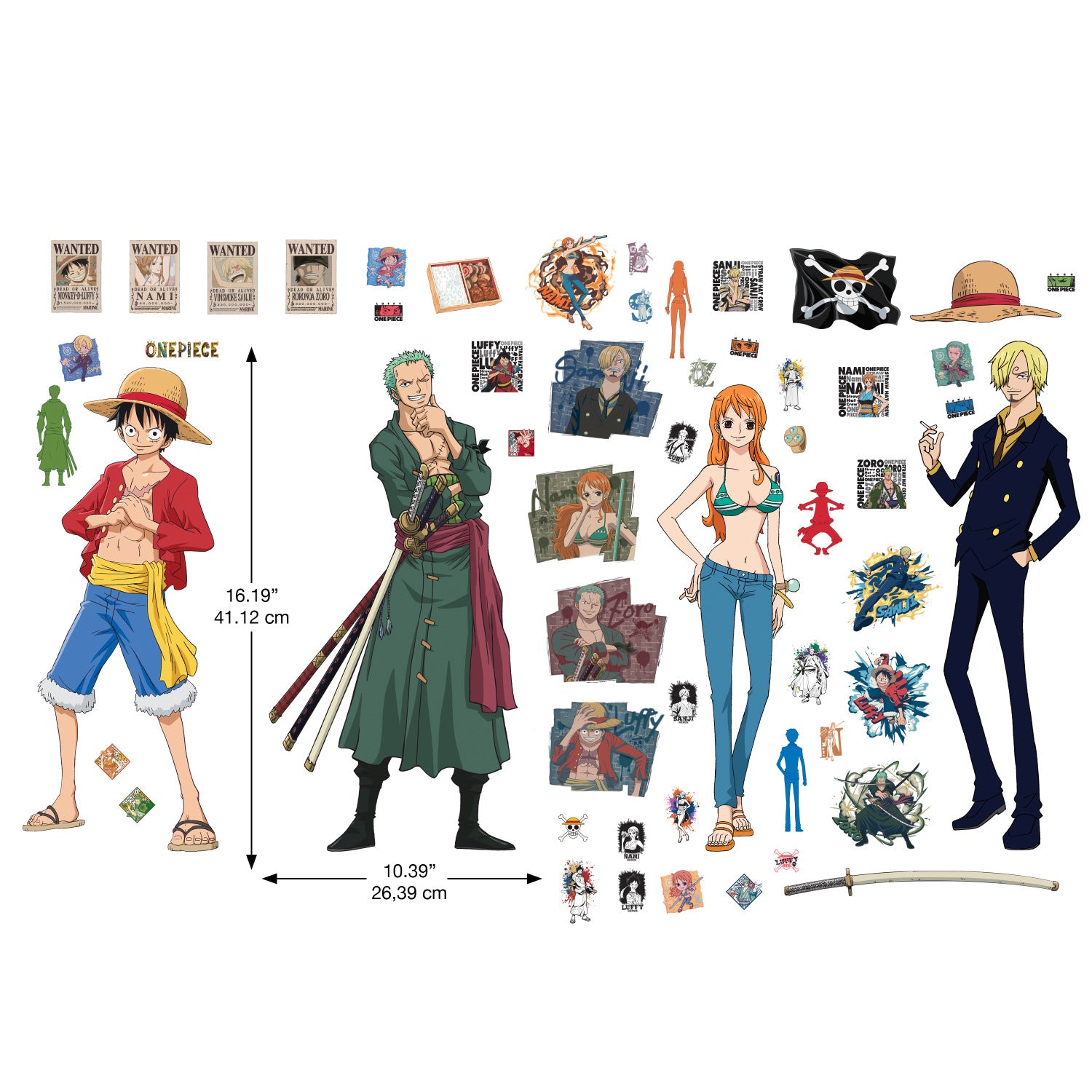  One Piece Wall Sticker Decals、mySite、ghnorth