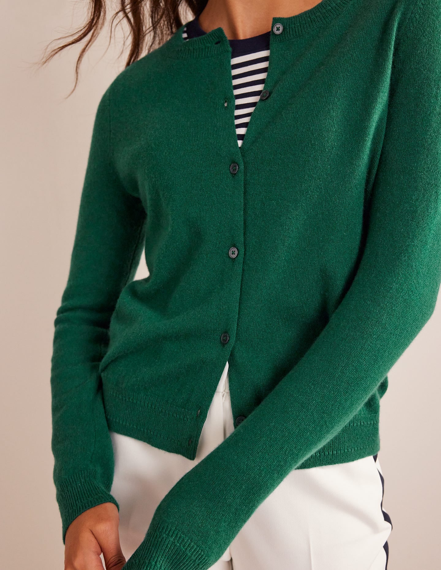  Eva Cashmere Crew Cardigan-Deep Forest、mySite、ashleygrahame