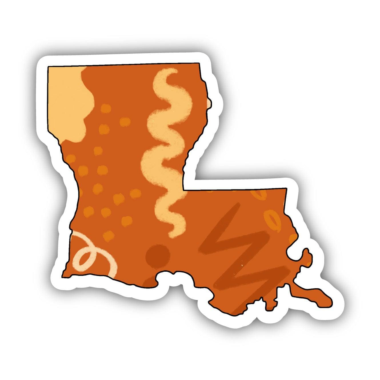 Louisiana Orange Abstract Sticker、mySite、elrpsem3k