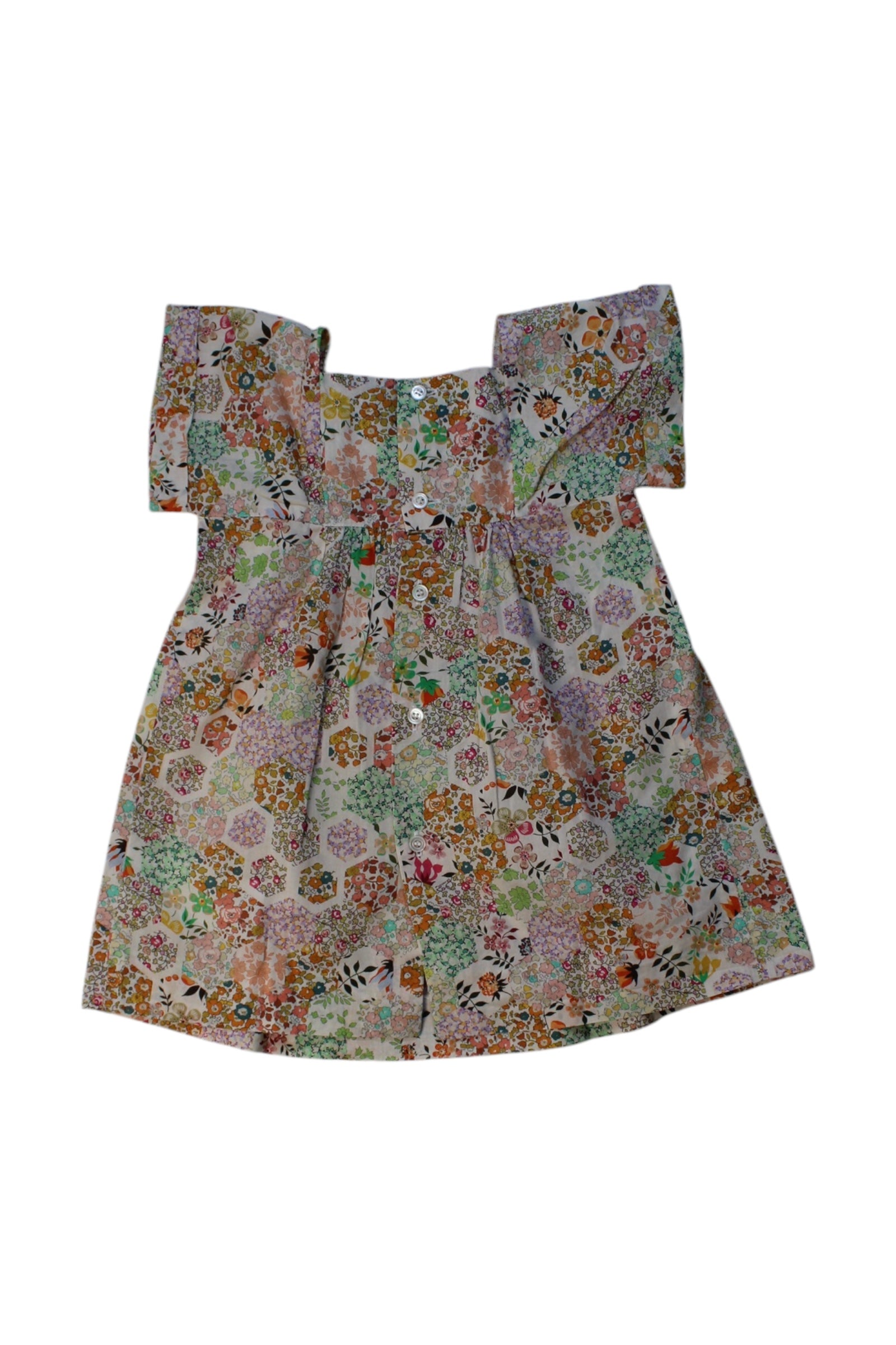 Bonpoint Floral Short Sleeve Dress 6-12M、mySite、g9winljtr